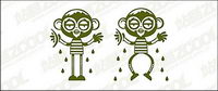 Cute mono de dibujos animados de vectores