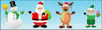 Cute cartoon de Noël