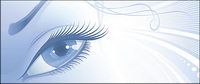Une femme les yeux vecteur matriel