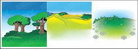 Vector cartoon paysage matriel
