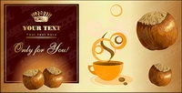 Chestnut et caf thme vecteur matriel