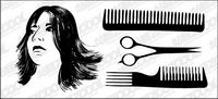 Haare Haarschnitt Vektor Material