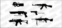 Vector silhouette armes matriel