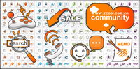 Web Design gris dcoratifs icône orange