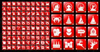 Simple Noël icône rouge vecteur matriel