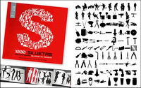 1000 album silhouette vecteur matriel divers-6