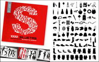 1000 album silhouette vecteur matriel divers-8