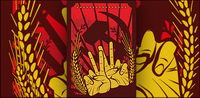 Vector illustration de rouge matriau rvolutionnaire