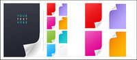 Rouleau de papier de couleur angle vecteur matriel