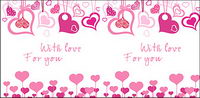 Saint Valentin en forme de coeur vecteur matriel illustrations