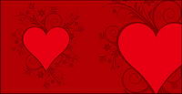 Rouge en forme de coeur mode vecteur matriel
