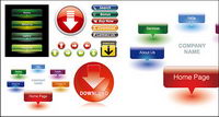 Attractive design web bouton icône vecteur matriel