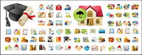 material prctico icono de vectores