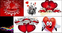 Saint Valentin en forme de coeur vecteur matriel