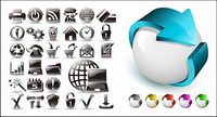 Blanco y negro y en tres dimensiones del vector icono de material