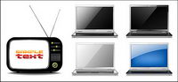 TV avec un ordinateur portable vecteur matriel