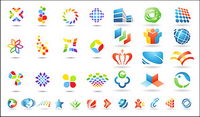 Un certain nombre de graphiques vectoriels modle logo document