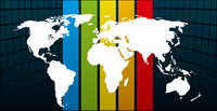 Espaces arc-en-ciel vecteur ligne des documents de rfrence de la carte du monde