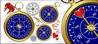 Golden compass vecteur matriel