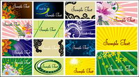The background of a number of practical card template vector material