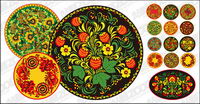 Classical pattern vector material series -2 - circular pattern