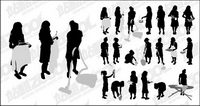 Action chiffres ne mnage silhouette vecteur matriel