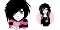 Cute Girl tendance vecteur matriel