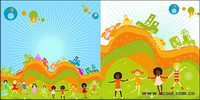 Diversin para niños de 2 ilustrador vectorial material