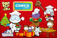 cute dibujos animados Navidad Cowco vector objeto material