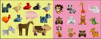 Diversit des animaux cartoon vecteur matriel