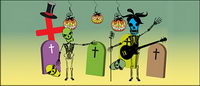 Skeleton Music Performance Vector matriel