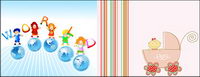 Infant children vector material
