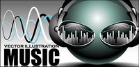 Cool musique vecteur matriel