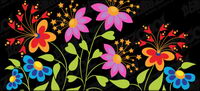 Beau papillon fleurs en forme de vecteur matriel