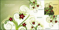5 Fashion fleur modle vecteur matriel