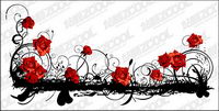 Belle rose modle vecteur matriel