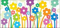 Belle illustration vectorielle matriel fleurs