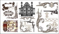 Variedad de prcticas de estilo europeo encajes vector patrn de material