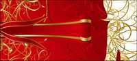 Ribbon patterns clutter vector material