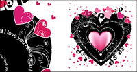 Noir en forme de coeur vecteur lments matriels