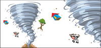 Tornado de dibujos vectoriales material
