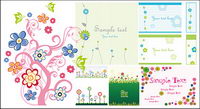Varit de belle fleur matriel vecteur style modes