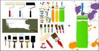 De modo que la pintura pintura pinceles vectores materiales