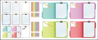 Pencil and recording sheet material vector