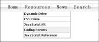 CSS menu droulant la barre de navigation