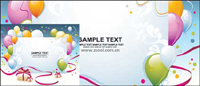Globos tarjeta de regalo vector material de referencia