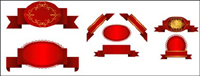 Plusieurs toffe rouge vecteur ruban ruban