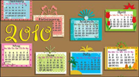 Lovely 2010 documents vecteur calendrier