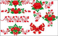 Belle rose en dentelle matriel Vector