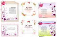 Fleurs en papier, la matire vecteur ruban